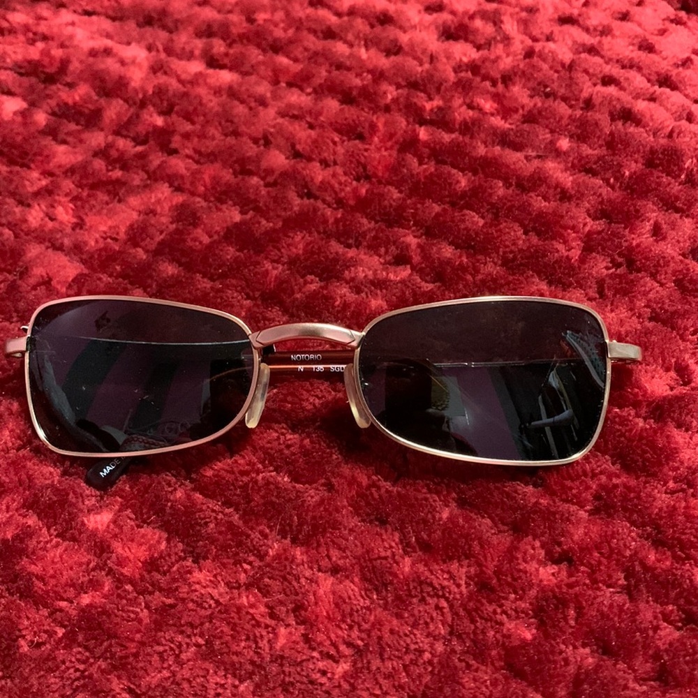 Notorio Occhiali N135 sunglasses satin gold rim & temple 100% UV protect